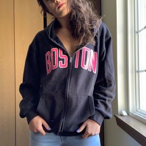 Hot Pink & Black SUPER Comfy Boston Hoody